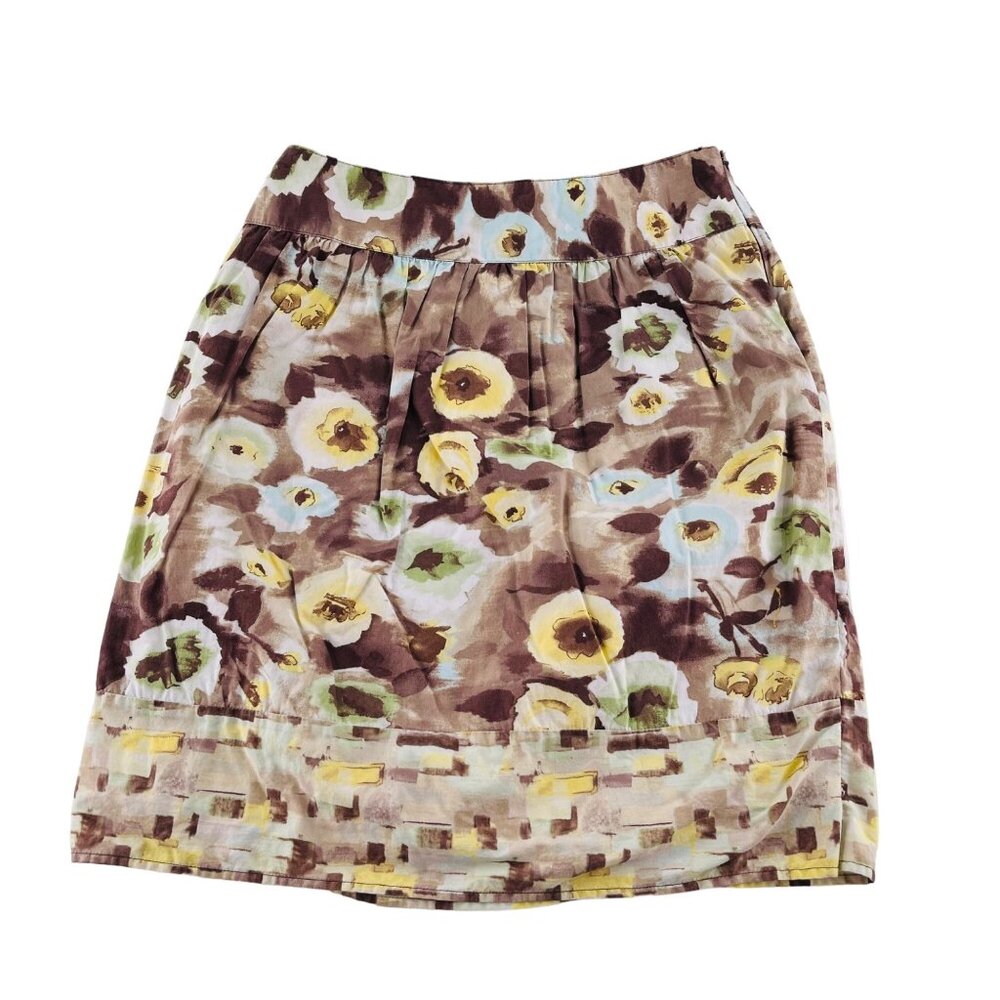 L.I.N.‎ Studio Petite Floral Print Skirt size 10P Lined A Line Y2K